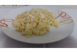 Pasta with potatoes and “Monk provolone cheese”